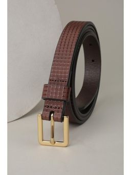 Van Heusen - Women Brown Textured Casual Belt