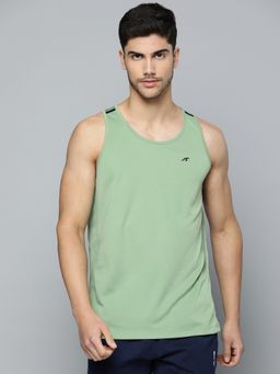 Alcis - Men Green Anti Static Slim Fit T-Shirt