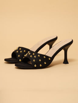 ERIDANI - Olgah Black Embellished Stilettos