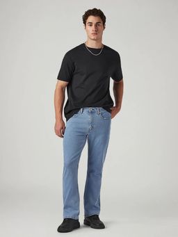 Levi's - Blue Men 527 Mid Rise Bootcut Fit Cotton Stretch Blend Jeans