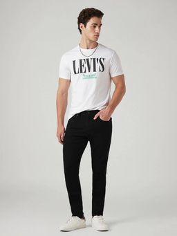 Levi's - Black Men 512 Mid Rise Slim Fit Cotton Stretch Blend Jeans
