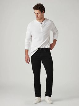 Levi's - Black Men 511 Mid Rise Slim Fit Cotton Stretch Blend Jeans
