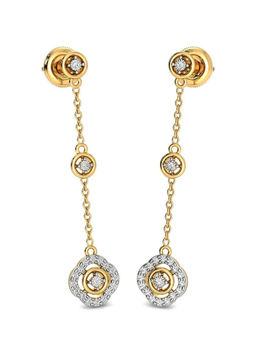 Candere by Kalyan Jewellers - 14K BIS Hallmark Yellow Gold and Diamond Starlet Earrings