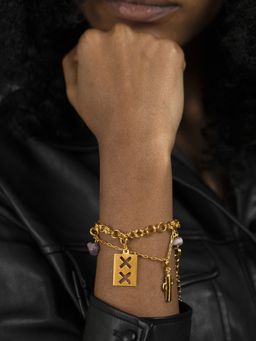 TANN TRIM - The Go-Getter 18 Kt Gold Plated Bracelet for Women