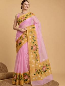 Doria Lifestyle - Pink Lotus Kota Saree