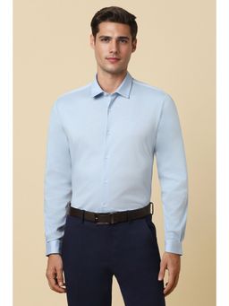 Allen Solly - Men Blue Slim Fit Solid Full Sleeves Formal Shirt