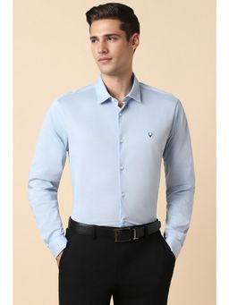 Allen Solly - Men Blue Slim Fit Solid Full Sleeves Formal Shirt