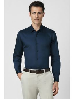 Peter England - Men Navy Blue Regular Fit Formal Shirt