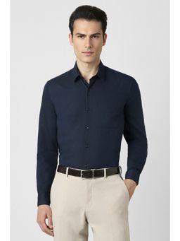 Peter England - Men Navy Blue Regular Fit Formal Shirt