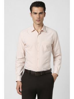Peter England - Men Beige Slim Fit Formal Shirt