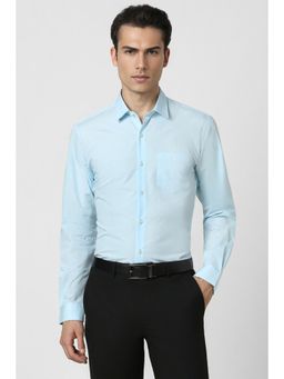 Peter England - Men Turquoise Slim Fit Formal Shirt