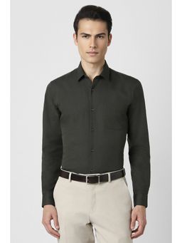 Peter England - Men Green Slim Fit Formal Shirt