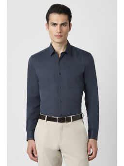 Peter England - Men Navy Blue Slim Fit Formal Shirt