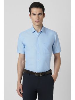 Peter England - Men Blue Regular Fit Formal Shirt