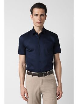 Peter England - Men Navy Blue Slim Fit Formal Shirt