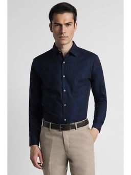 Peter England - Men Navy Blue Slim Fit Formal Shirt