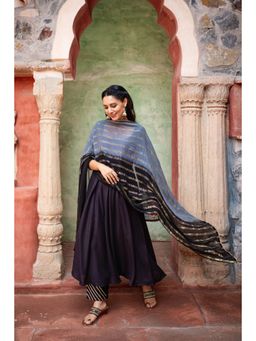 Empress Pitara - Reet Black Flare Suit (Set of 3)