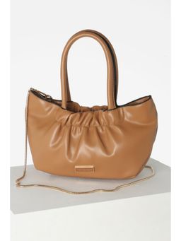 Van Heusen - Women Brown Solid Casual Shoulder Bag