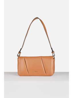 Van Heusen - Women Brown Solid Casual Shoulder Bag