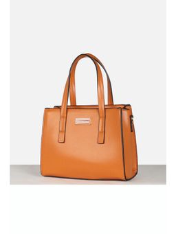 Van Heusen - Women Orange Solid Casual Handbag