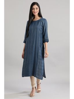 Aurelia - Sailor Blue Dobby Kurta