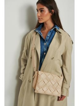 NA-KD - Woven Crossbody Bag-Offwhite