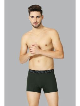 Van Heusen Innerwear - Van Heusen Men 4 Way Stretch & 3D Logo Waistband Tactel Trunks - Pine Green