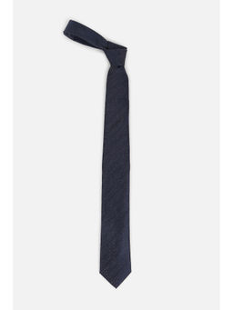Louis Philippe - Men Embroidered Navy Blue Tie