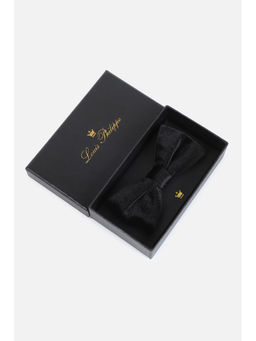 Louis Philippe - Men Solid Black Bow Tie