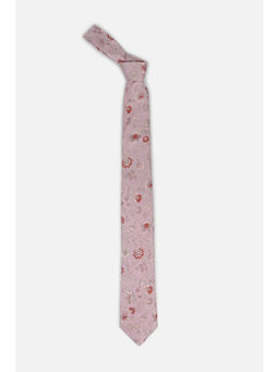 Louis Philippe - Men Embroidered Pink Tie