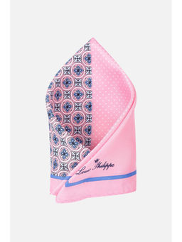 Louis Philippe - Men Printed Pink Pocket Square