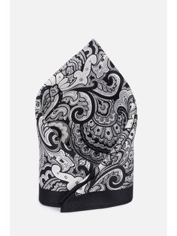 Van Heusen - Men Printed Black Pocket Square