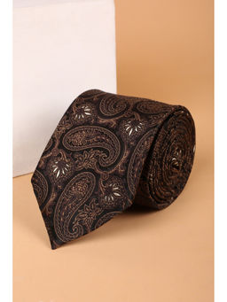 Van Heusen - Men Embroidered Brown Tie