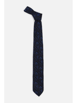 Van Heusen - Men Embroidered Navy Blue Tie