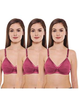 Bodycare - Pack of 3 Premium Perfect Coverage Bra In Pink Colour