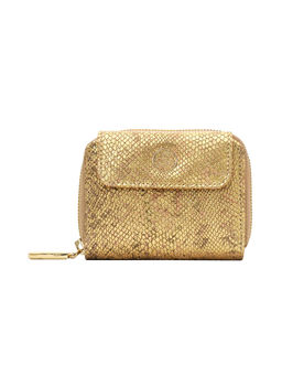 Eske - Melly Genuine Leather Zip Around Women's Wallet Gold