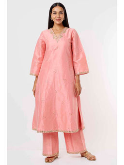 MEHAK MURPANA - Rose Pink Kurta and Pant (Set of 2)
