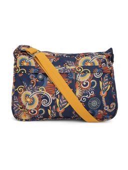 Baomi - CRINKLE Range Blue & Yellow Floral Color Soft Case Nylon Shoulder Bag