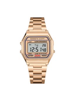 Kenneth Scott - Men's Digital Rose Gold Dial Watch (K25206-RBKK) (M)