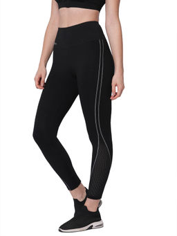 Fitkin - Reflective Black High Waist Training Tights