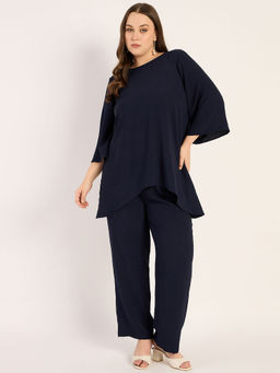 Femmella - Navy Tunic and Pants Co-Ord (Set of 2)