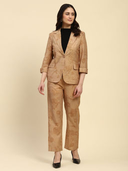 Global Republic - Women Tencel Floral Print Notch Lapel Collar Co-Ord (Set of 2)