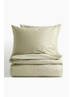 H&M - Green Cotton Double/King Duvet Cover Set