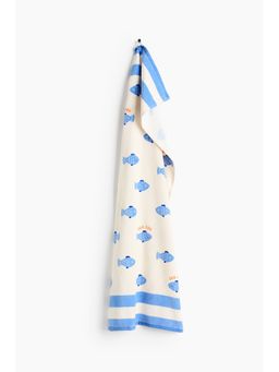 H&M - Blue Patterned Bath Towel