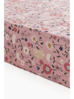 H&M - Pink Patterned Cotton Fitted Sheet