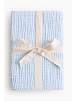 H&M - Blue Muslin Cot Fitted Sheet