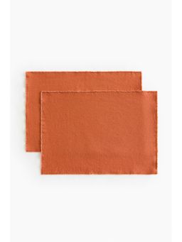 H&M - Orange 2-Pack Linen-Blend Place Mats