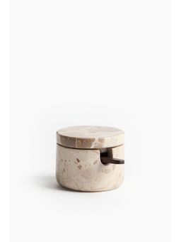 H&M - Beige Marble Salt Jar