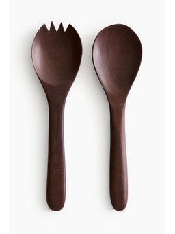 H&M - Brown Mango Wood Salad Servers