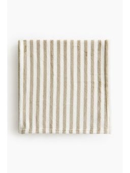 H&M - Green Striped Fleece Blanket